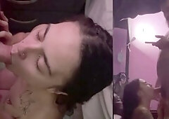 Sucking dick, big cumshot, blow-job