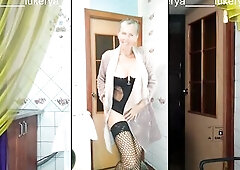 Nice-Looking Lukerya with a beaming smile. Many males like this old hot body in high boots, nylons and erotic underware. This single gracious woman is