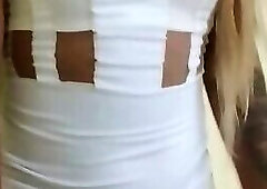 Tgirl Mila Pee Desperation from behind