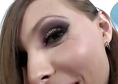 Slim and sexy shemale Sienna Grace anally fucked and facialized