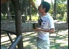 Outdoor sex with a passionate ladyboy