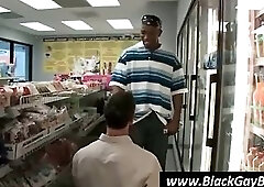 White preppy boys love sucking ghetto big black cocks in public