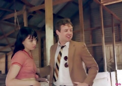 Horny Brunette Is Getting Fucked From The Back While Her Best Friend Is Watching And Masturbating