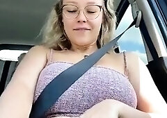 Amateur blonde having solo pleasure