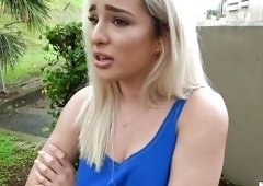 Blonde With Natural Tits Sucks Dick For Money