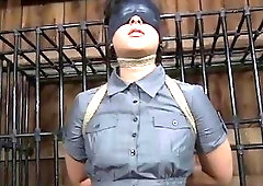 Tied up slave girl awaits her cruel punishment BDSM movie