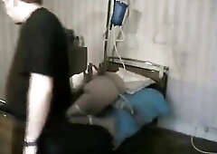 wife gets a milk enema during the time that sucking penis