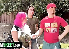 Freeuse Camping Tour Turns Into Wild Outdoor Foursome