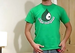 Thick cock teen jerks off in hot solo