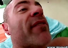 Gay straight ass fuck and cum facial