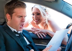 Good-looking hottie blonde Lexi Lowe is having fun with a large penis