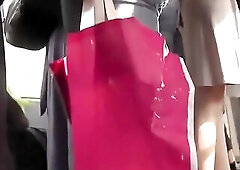 Hot woman looked very serious during the time that this babe rode the bus, not even a little smile on her lips and her sunglasses overspread her eyes 