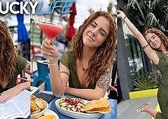 Redhead Lumi Ray Gives A Blow job After A Date