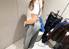 My boyfriend and I went shopping after one of my customers decided to pay for some recent clothing. My boyfriend just can't keep his cock in his 