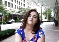 Sweet Karlie Is Flashing Her Pussy On The Street