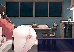 I eat my roommate's booty and cunt. In a doggystyle I suck her bald cunt and cunt, until this babe cums in my throat, groaning with joy. The End 