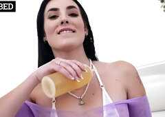 Dripping pussy begs to be used like a toy