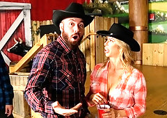 Slutty mommy with big boobs Alexis Fawx fucked from behind