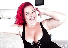 PutaLocura - Dulcce, a large-assed Spanish older, gets drilled on the daybed with a jizz flow in her throat