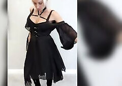 Showing Off My Fresh Vampire Fangs & Vampire Suit