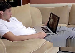 Suburban boys Tan-lined Cutie Strokes his Giant Cock