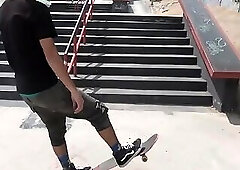 Stinky Latino Skater Socks And Feet Footjob