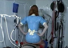 Wicked nurses in latex and their serf