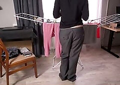 Confused Bare Wife Situation At Home