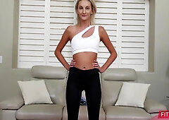 Casting Super Skinny Tattoo Free Blonde With Tallie Lorain