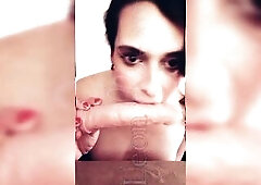 oral pleasure with 2 dildos at the same time, I finish and take my cum