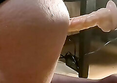 crossdresser Chastity app-lock dildo machien