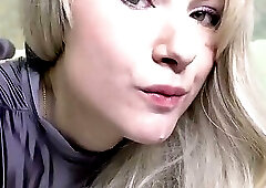 Compilation 2-1. Compilation of cool cumplays and cum swallowing from a beautiful blonde! He plays