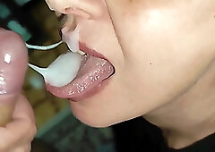 Blowjob Cum in Mouth & Cum Facial Amateur Mature MILF