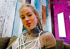 White Lingerie Anal Queen Masturbates Hard – Tattoos & Heels Edition