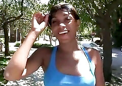 Super sexy ebony tranny in the kitchen