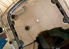 Porn casting by an amateur softcore director turns into a tugjob scene cum in a bottle defiance parody