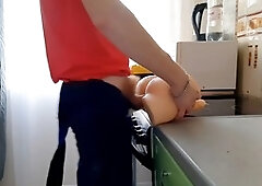 Imaginary client tricks plumber into rough gay sex session with his hairy dick masturbator