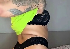 Naughty redhead transgender takes you on an intimate solo adventure with anal toys