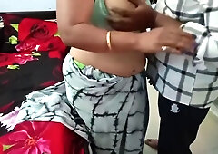 Telugu Horny Aunty Homemade Fucking Dirty Talks With Husband Open Saree Blouse Bigtits Puffy Nipples