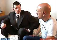 real str8 in suit trouser gets blown in spite of him !