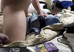 Messy, he's with a fake vagina, but it feels good