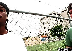 Black gay guy sucks some nice white jizzster 4