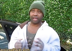 Amateur black thug sucks whitey