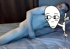 Wanking Whilst I Stretch!!