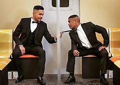 Public subway sex with Ricky Donovan and Adrian Hart