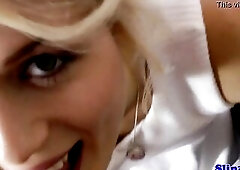 Heeled euro amateur doggystyled by aged man