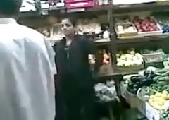 Grocer bangs his Pakistani wife from behind in the store