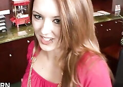 Recent hot secretary teen screwed in the office with hawt snatch creampie