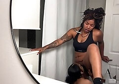 Athena haze, ebony pussy eating, ebony squirt