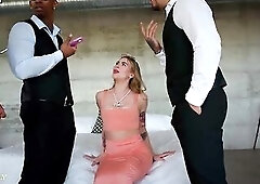 Unexpected three BBC Group sex During Photoshoot,Irish Snowbunny Tina Snow Voided urine On & Destroyed